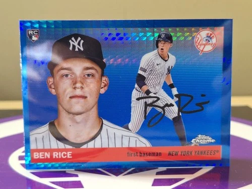 2025 TOPPS CHROME PLATINUM BASEBALL BLUE PRISM REFRACTOR BEN RICE