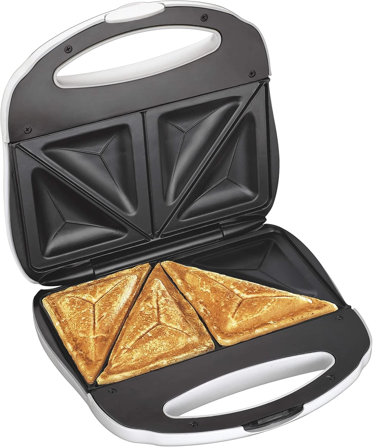 Compact Sandwich Toaster & Omelet Maker w/ Nonstick Surface & Easy Clean Grids