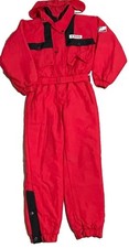 Vintage Skianzug Overall BRUGI Retro Schneeanzug Rot Größe (sieheMaße)