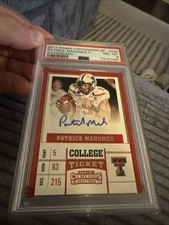 2017 RC PATRICK MAHOMES AUTO PANINI Contenders AUTO PSA 8