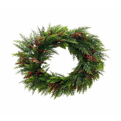 60cm Weihnachtskranz künstliche Kiefer Beere Grünzeug Tür Wand Weihnachtsdeko