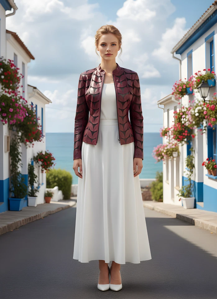 Chaqueta de cuero para mujer Chaqueta de cuero para mujer Chaqueta de cuero para mujer Todos los colores Foto 3 de 4