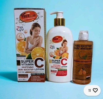 Veet Gold Super Vitamin C Lotion And Pure Egyptian Orange Oil 