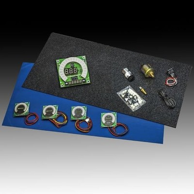 Intellitronix White LED Create-a-Dash Universal Gauge Kit With Black Faceplate