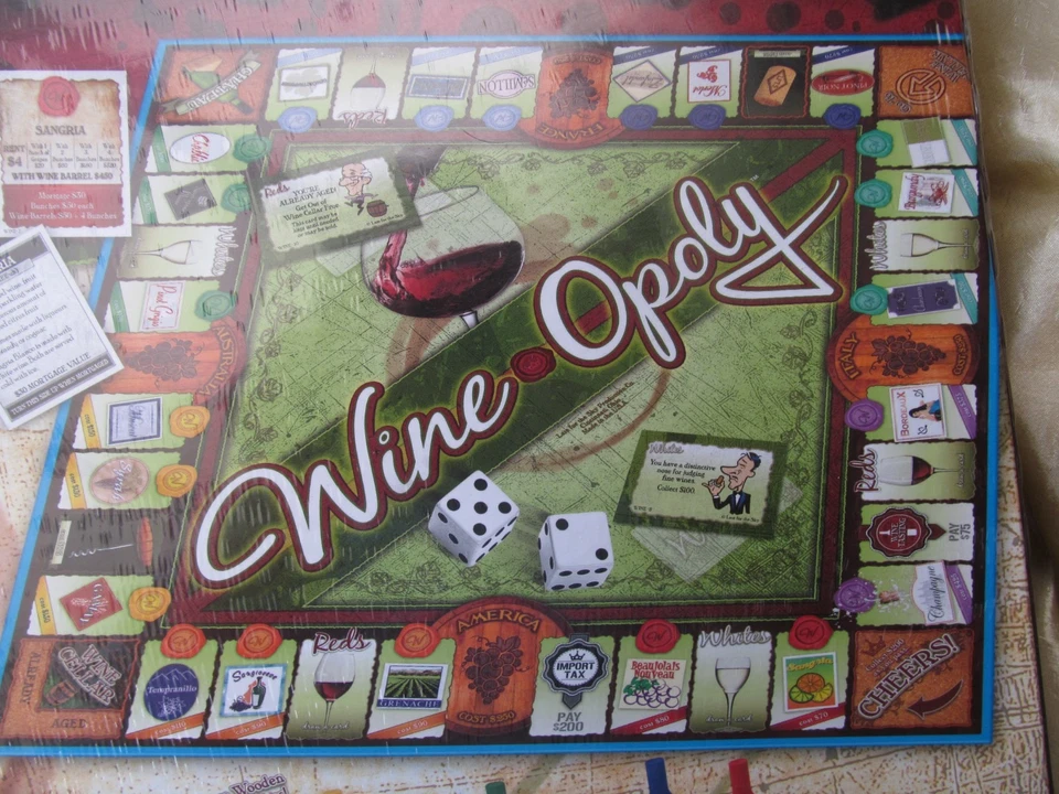 Wine-Opoly Monopoly Board Game New & Sealed Dinner Party Fun Gift Wine USA Made - Image 4 of 4