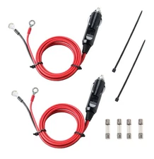 12V 24V Heavy Duty 16 AWG 15A 20A Plug Cigarette Lighter Adapter Power Supply...