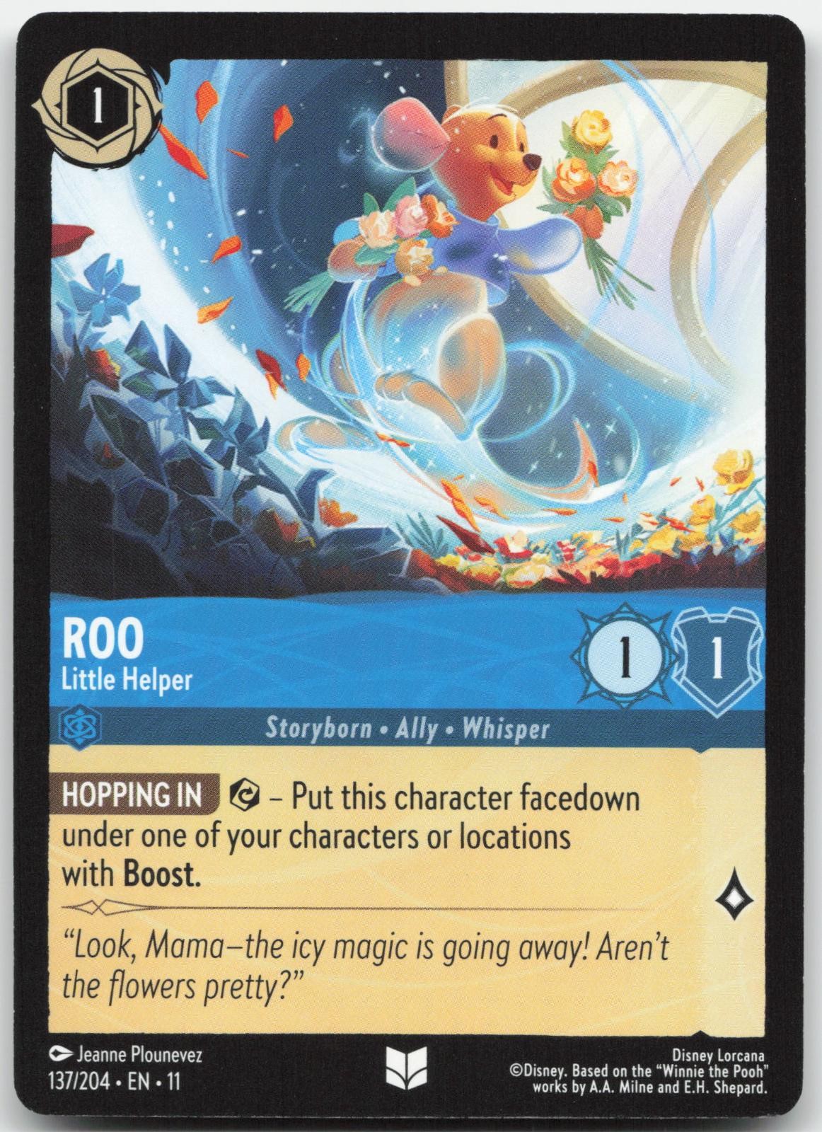 Roo - Little Helper 137/204 Uncommon Winterspell Lorcana Near Mint