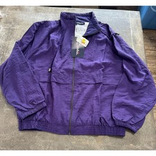 VTG Women's Catalina Brand Sz Med in Purple Nylon Windbreaker Jacket w/zip