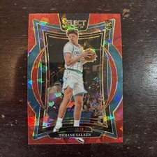 2024-25 Panini Select - Concourse Tidjane Salaun #95 Red Cracked Ice Prizm (RC)