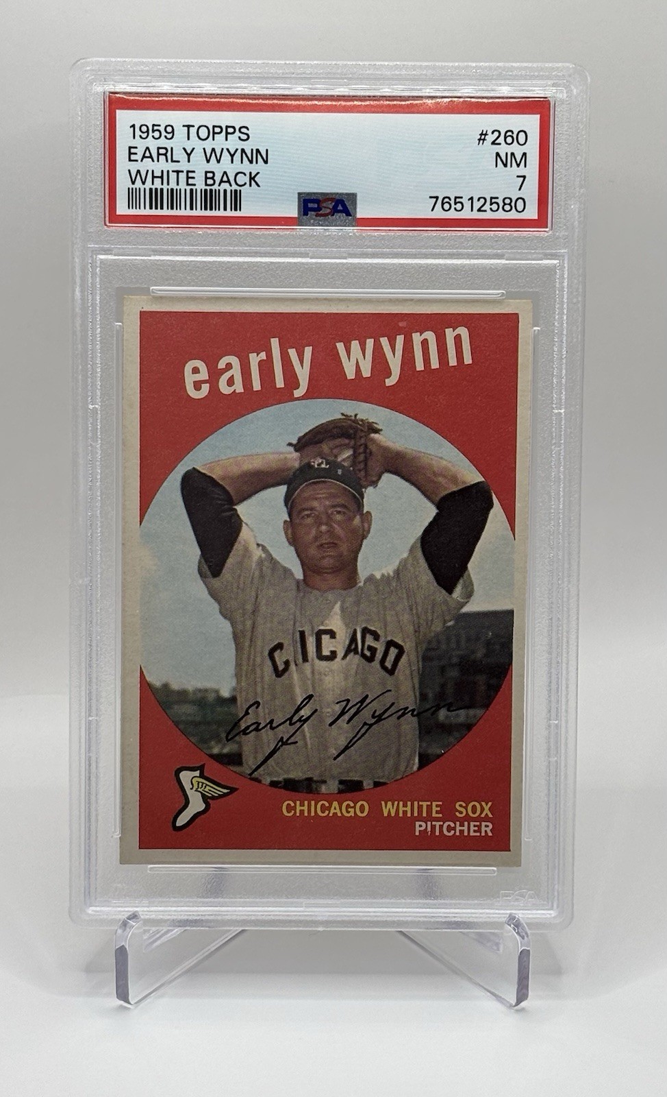1959 Topps Early Wynn White Back #260 PSA 7 NM