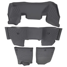 3D Floor Mats Set for Honda Pilot 2023-2025 TPE Black Front Rear Full Coverage