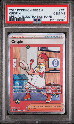 2025 POKEMON PRE EN-PRISMATIC EVOLUTIONS #171 CRISPIN PSA 10