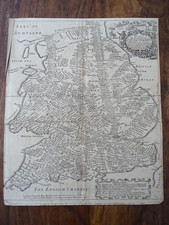 1732 KARTE VON ENGLAND AUS OGILBYS REISEFÜHRER ODER GENTLEMAN TASCHENBUCH ^