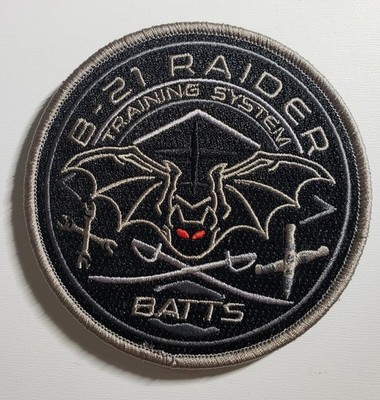Air Force B-21 Raider  Stealth Bomber Northrop 4'' Patch Training System  BATTS