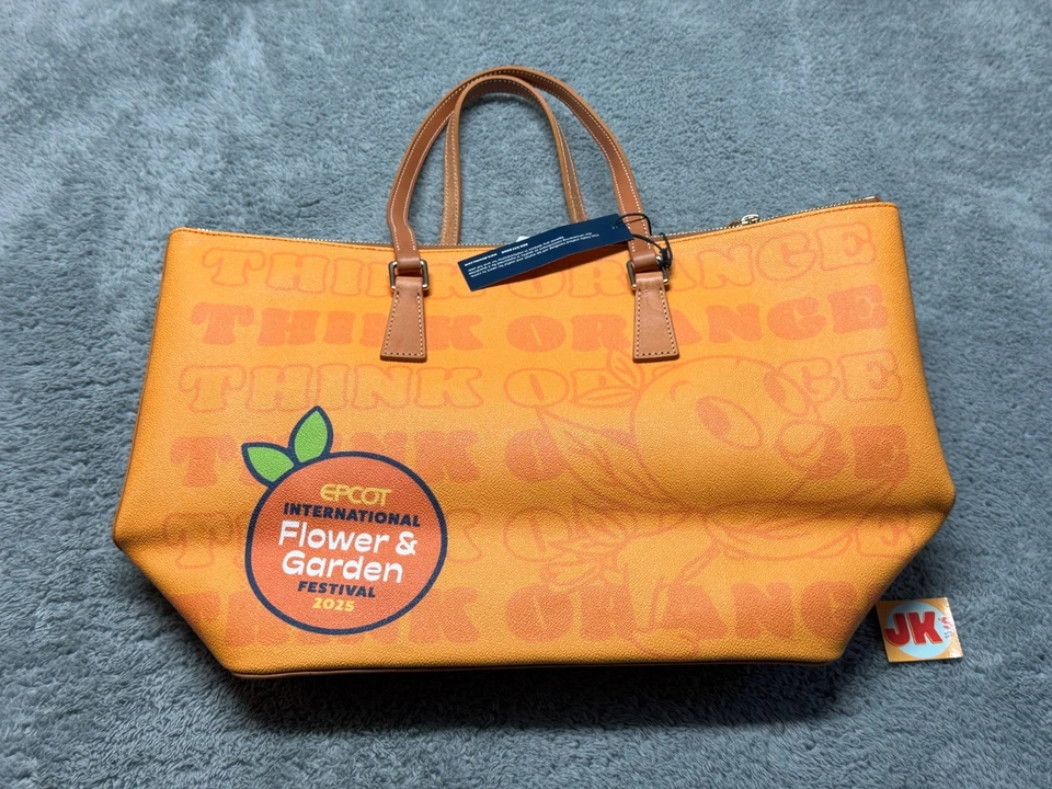 NEW Disney Dooney And Bourke Tote Bag Orange Bird 30th Anniversary Think Parks - Image 3 of 4