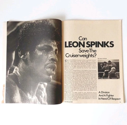 KO MAGAZINE RAY MANCINI BOXING HOFer COVER JULY 1982 POSTER INSIDE - 画像8/12