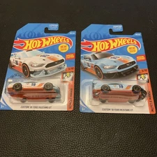Hot Wheels Muscle Mania White And Blue GULF Custom '18 Ford Mustang GT 180/250