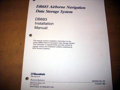 BFGoodrich DB683 Data Storage System Install Manual