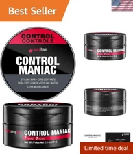 Style Control Maniac Styling Wax - 2.5oz Strong Hold & Shine for Dry Hair