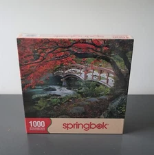 Springbok 1000 Piece Puzzle Hatley Park Nature Fall Bridge New Sealed 2009