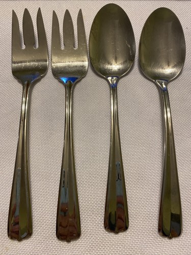 Oneida GALA Impulse Serving Set 4 Pc Fork Spooon Stainless Flatware Silverware - 第 1/9 張圖片