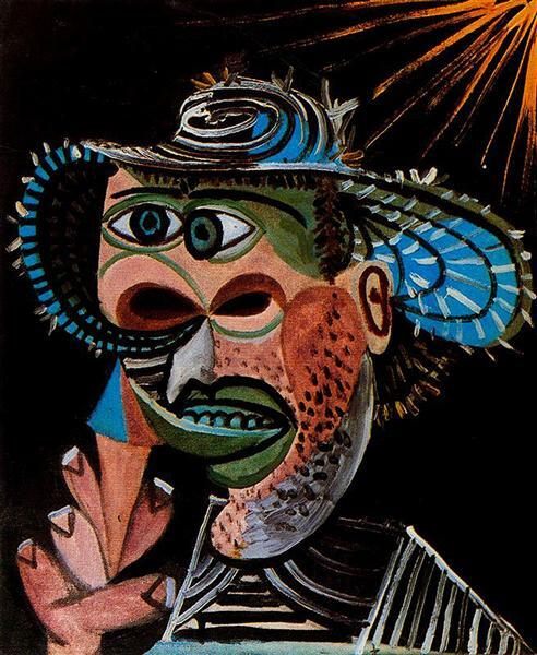 Pablo Picasso Classical Oil Painting Man With Straw Hat 100