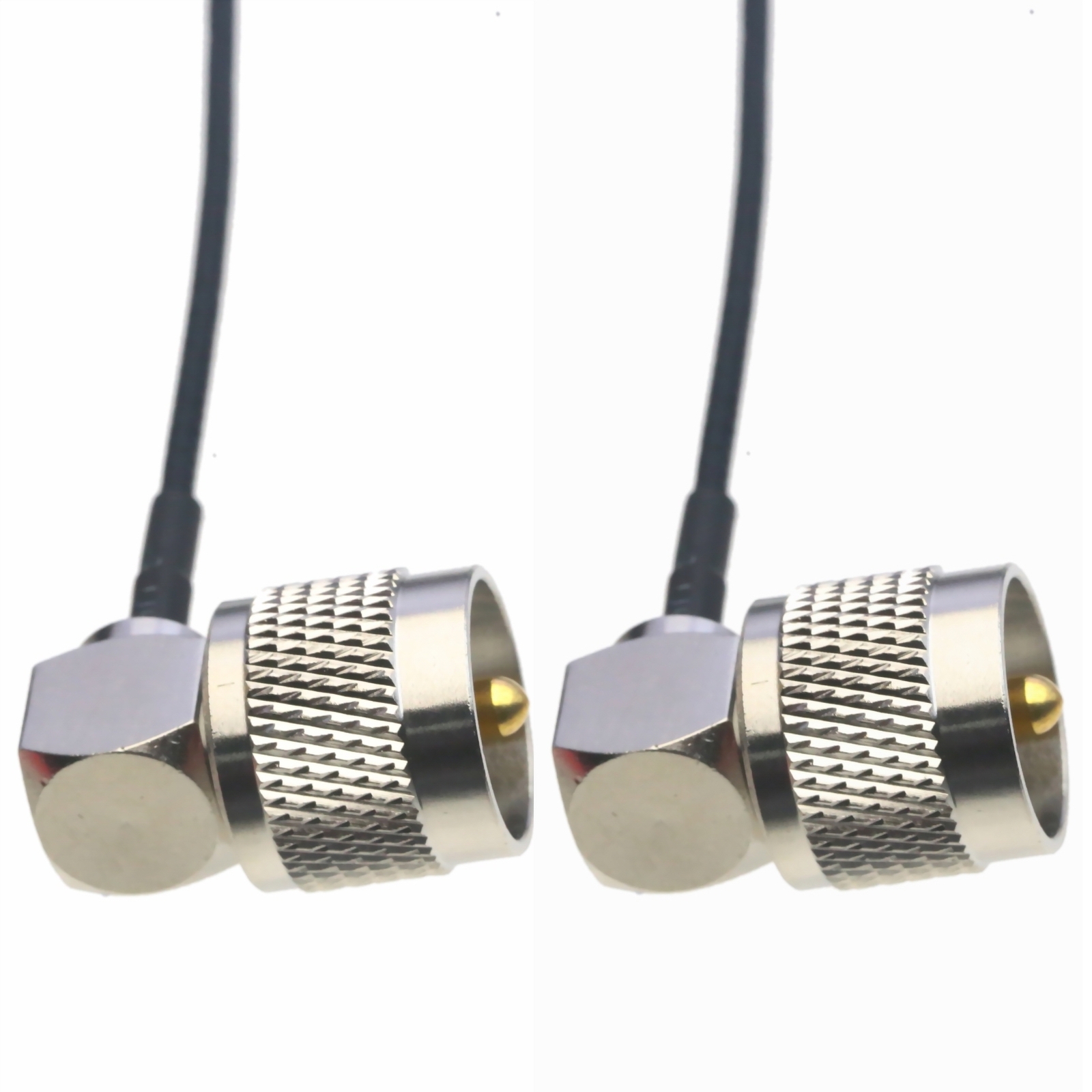 RF Cable UHF male RA to plug right angle RG316 pigtail 6