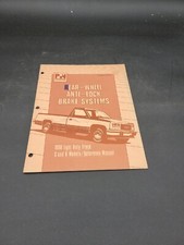 1988 GMC LIGHT DUTY TRUCK REAR WHEEL ANTI LOCK BRAKE SYSTEM GUIDE MANUAL BOOK 
