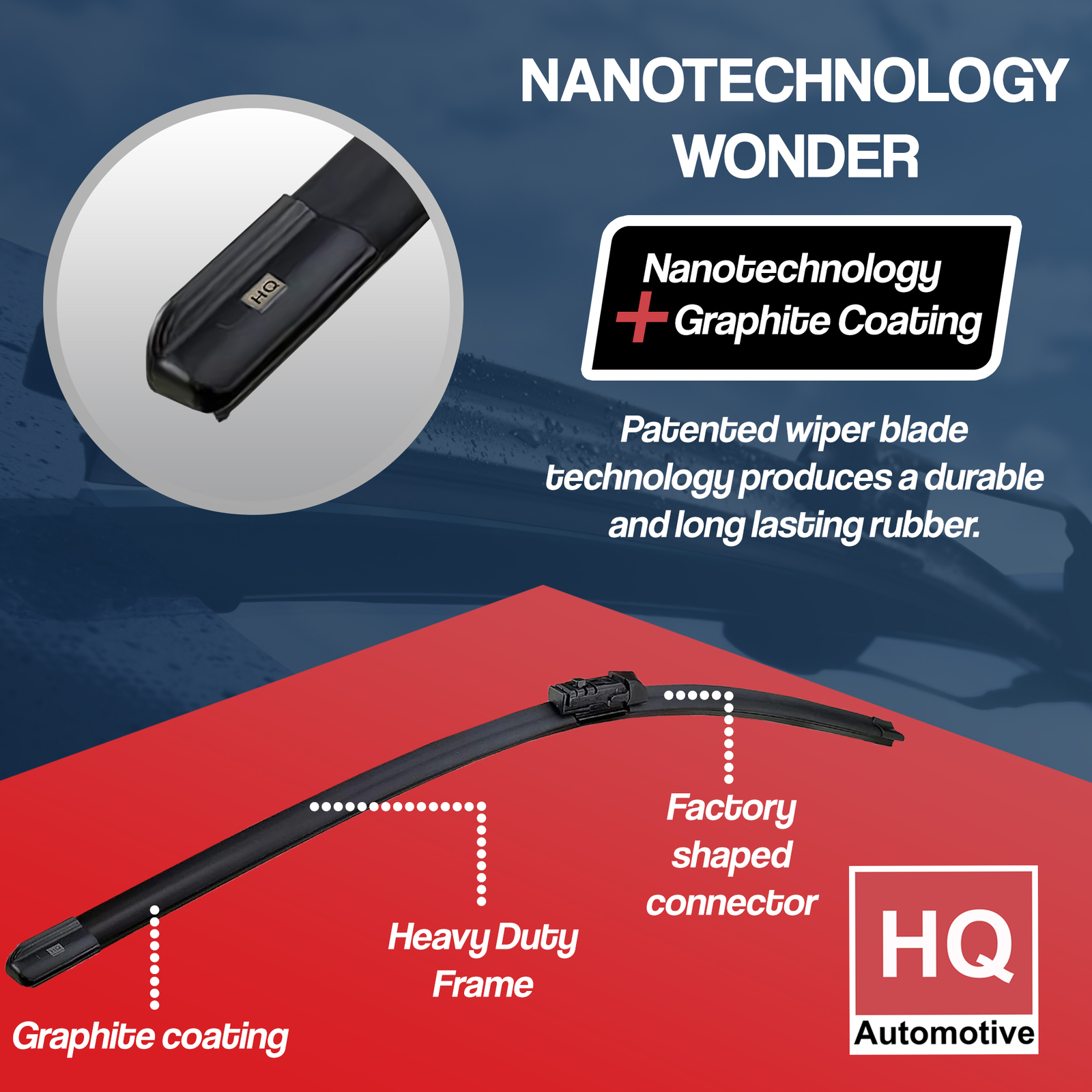 Front Wiper Blades fits VW Amarok PickUp 20122016 HQ AUTOMOTIVE