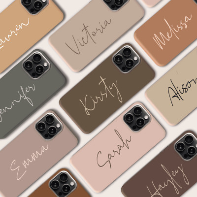Personalisierte Handyhülle für iPhone 15 14 11 12 13 XR Silikon Cover Wunschname