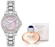 Bulova Womens Crystal Accents Heart Pink Quar...