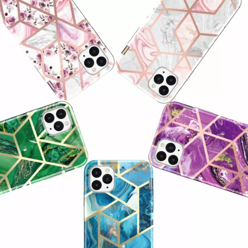 Full Body Marble Phone Back Case Cover For iPhone 8 Plus 11 Pro 12 13 14 Mini XR - Picture 1 of 18