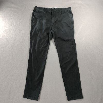 Hollister Epic Flex Skinny Chino Black Khaki Pants Mens Size