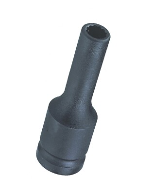 Genius Tools 1/2'' Dr. 38mm Deep Thin Wall Impact Socket (12-Point) (CR-Mo) - ...
