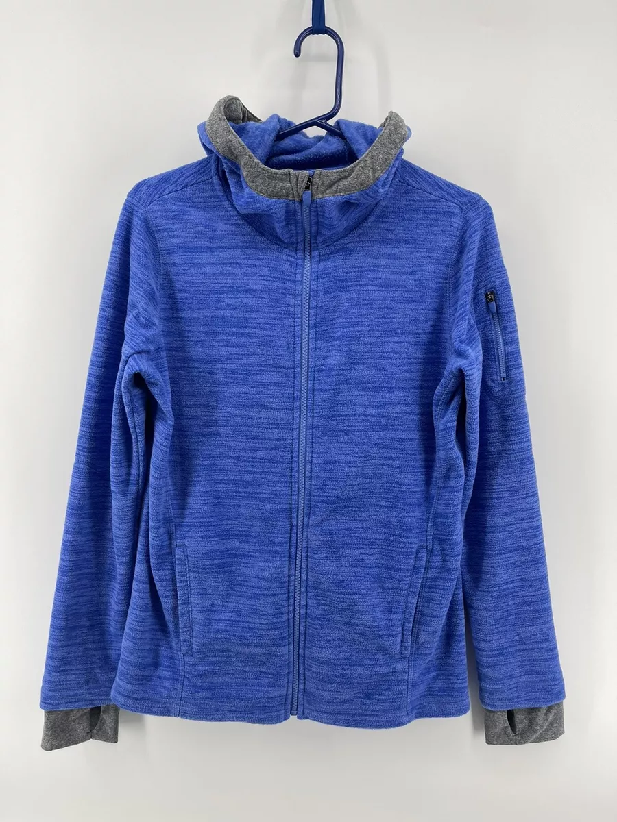 Tek Gear Womens Full Zip Hoodie Sweatshirt Jacket Size M Medium Blue Thumb  Holes