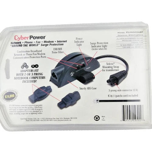 CyberPower Notebook Surge Protector CPS500NBP - Image 4 of 4