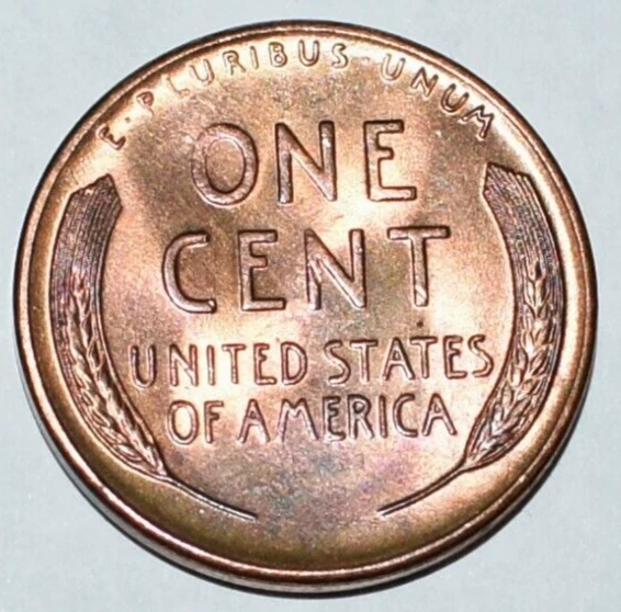 1955 S PENNY Uncirculated Multi Error Doubling Die, Breaks, Cuds+ Red Rainbow - Image 4 of 4