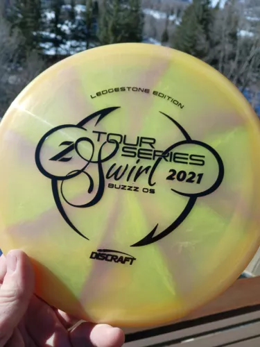 Discraft Z Swirl Buzzz OS 2021 Ledgestone Edition Orange Purple Swirls 180.1g