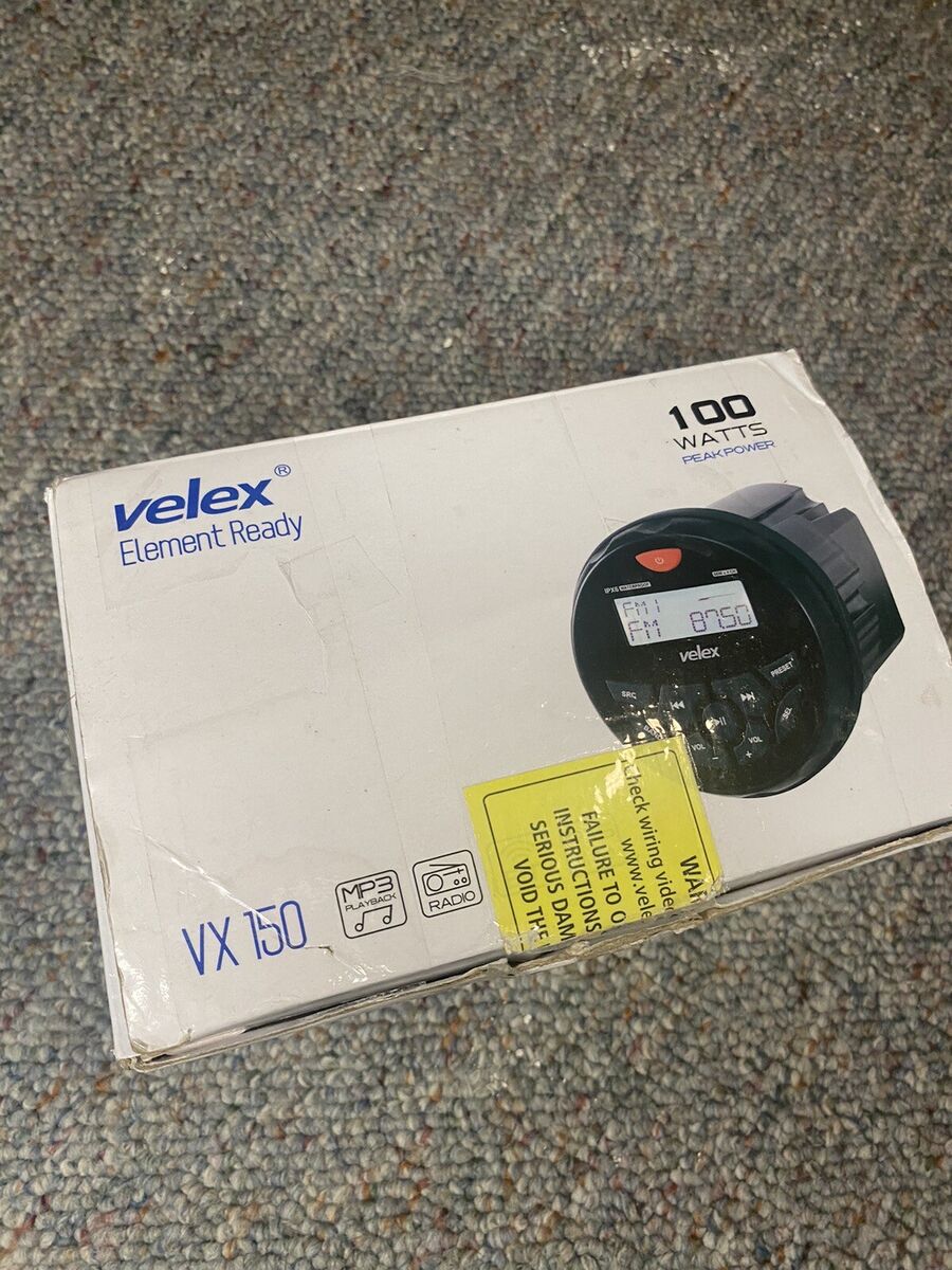 VELEX VX150 MARINE & UTV RADIO BLUETOOTH MP3 STEREO RECEIVER VELEX VX150 MARINE & UTV RADIO BLUETOOTH MP3 STEREO RECEIVER