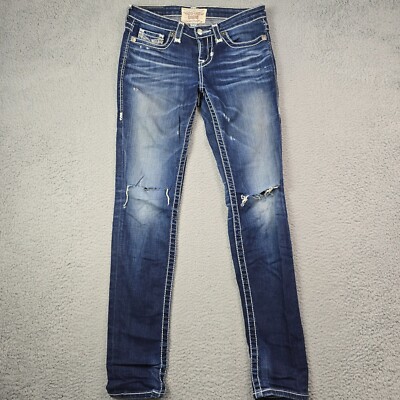 Buckle Big Star Jeans Womens 26R Blue Denim Liv Mid Rise Skinny Retro Stretch