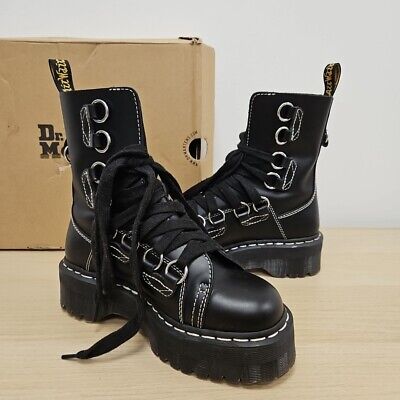 Dr Martens Jadon XL Max Platform Chunky Black Smooth Leather Dr Martens Jadon XL Max Platform Chunky Black Smooth Leather