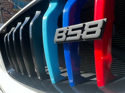 B58 Badge for Kidney Grill , fits on all BMW. (black) | eBay