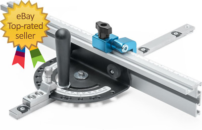 51007 Table Saw Miter Gauge Fence System W/ 13 Precise Angle Stops & Standard