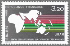 TIMBRE France 1986 n° 2412 ** ( CENTRE des HAUTES ETUDES SUR AFRIQUE & ASIE) TBE
