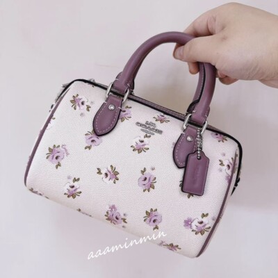 NWT Coach Mini Rowan Crossbody Bag With Floral Print CAL69