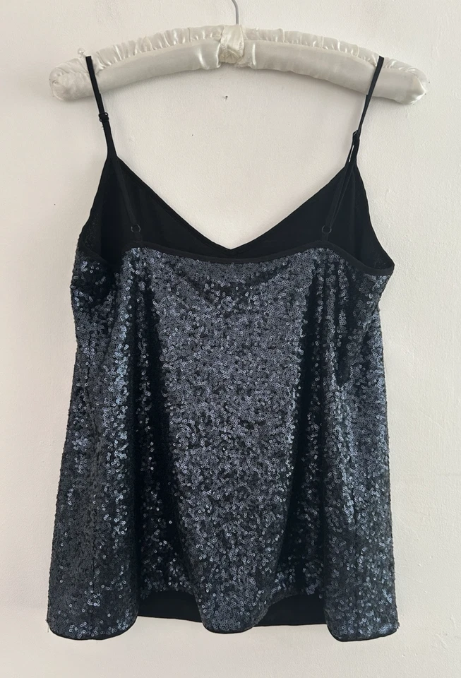 Fenn Wright Manson Sequin Top Women’s Navy Strappy Sparkle Size 12 BNWT - Image 3 of 4