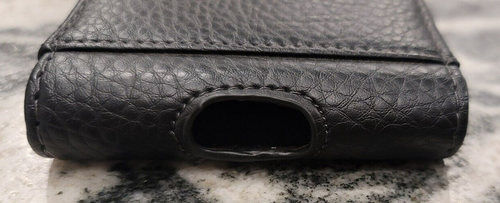 NWOT-Black Leather Cell Phone Flip Case Magnetic Snap Closure/Clip On, Belt - Picture 5 of 8