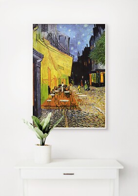 Vincent van Gogh: Die Cafe-Terrasse bei Nacht. Fine Art Giclée Museum Geschenk Druck