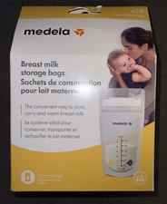 Medela Breast Milk Storage Bags 6 oz, 50 bags with Bonus Transport Pouch   