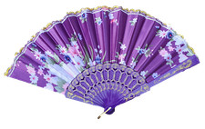 Lila Blumen Stoff Kunststoff Sommer Kühlend ...